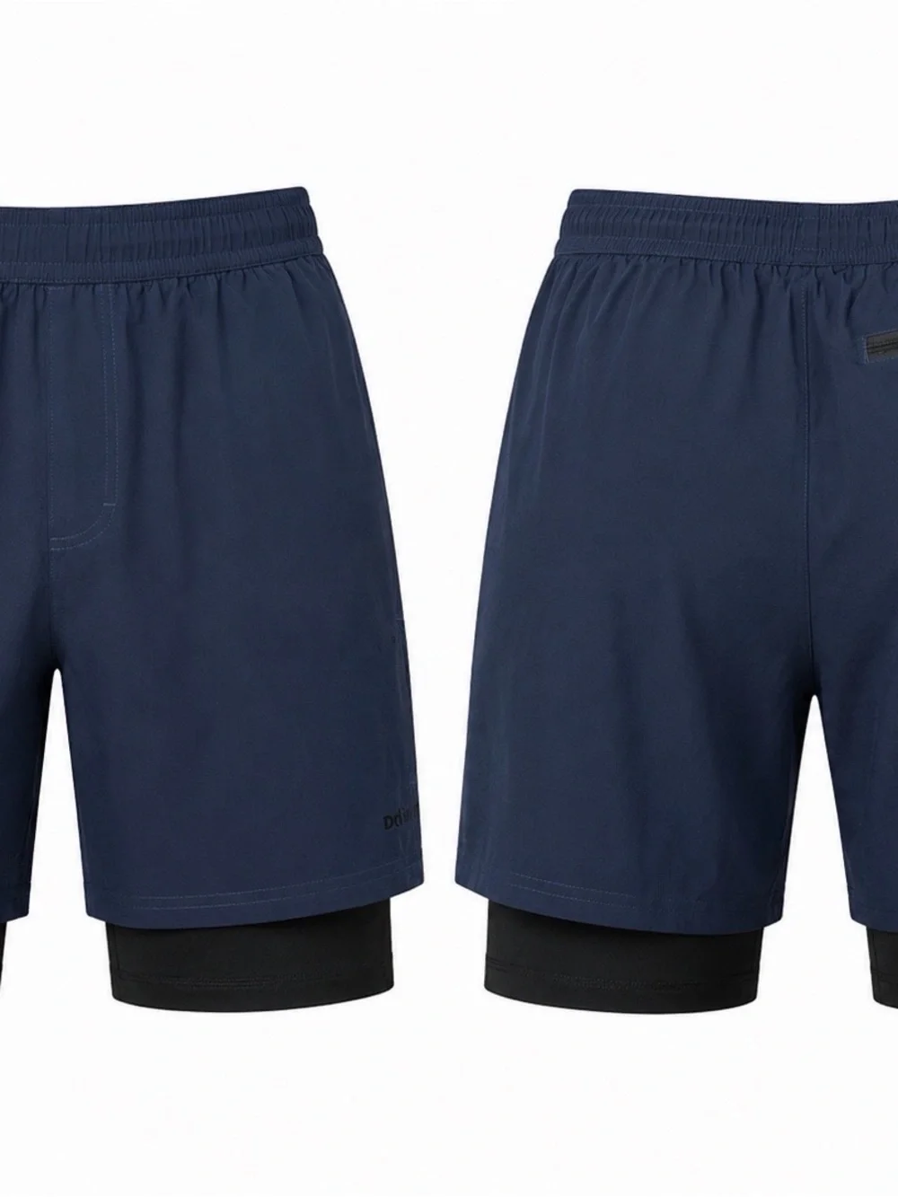 DSG Men's Navy Athletic Shorts with Black Liner